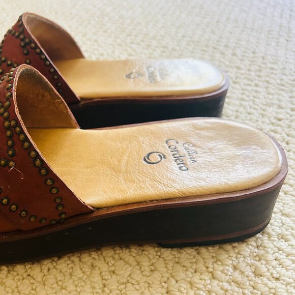Calleen Cordero Leather Clogs with Stud Detail size 11 - Picture 4 of 4